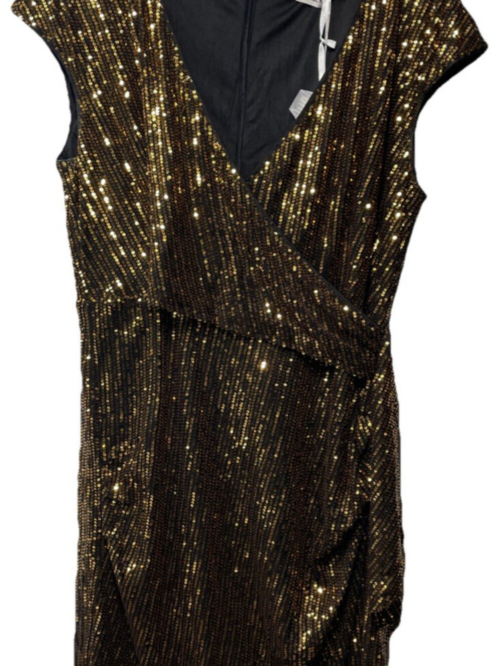 GRACE KARIN Sparkly Sequin Party Night Cocktail Dress for Women Size XL Gold